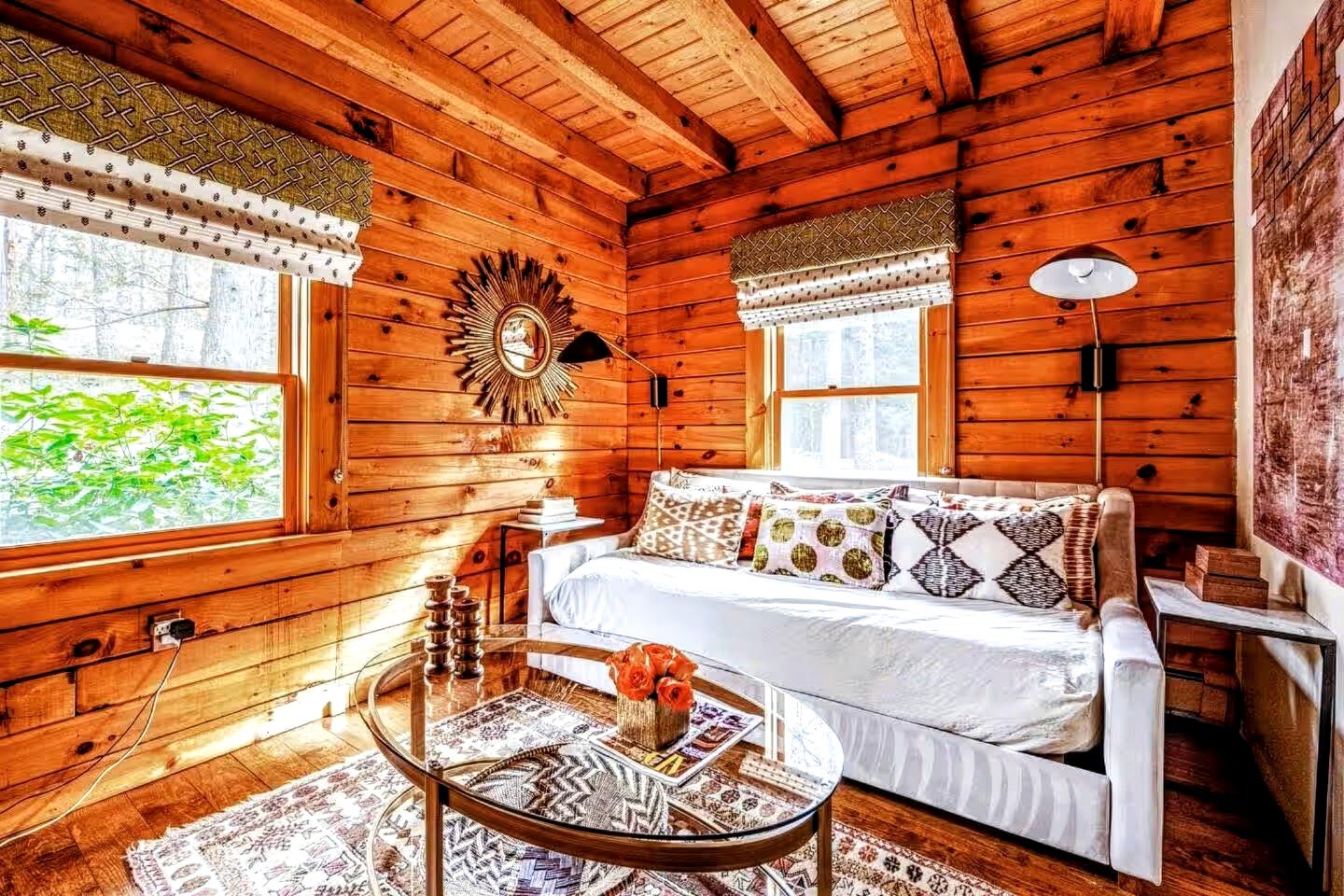 Modern, Cozy, Idyllic Log Cabin Secluded on 6 Serene Acres, Stone Ridge, New York