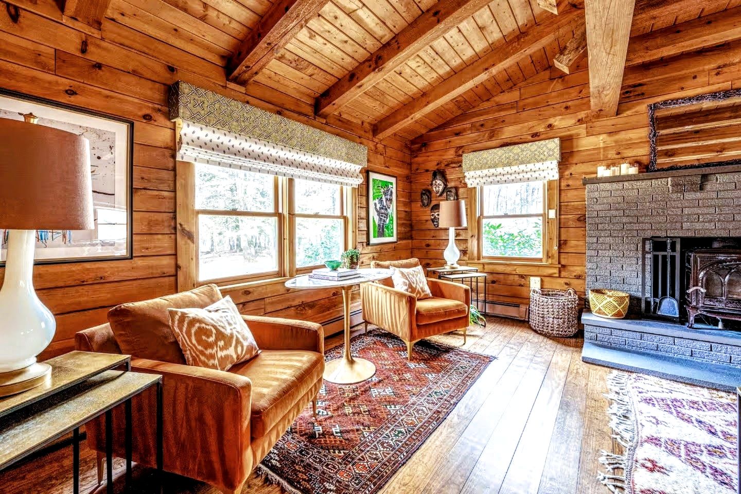 Modern, Cozy, Idyllic Log Cabin Secluded on 6 Serene Acres, Stone Ridge, New York