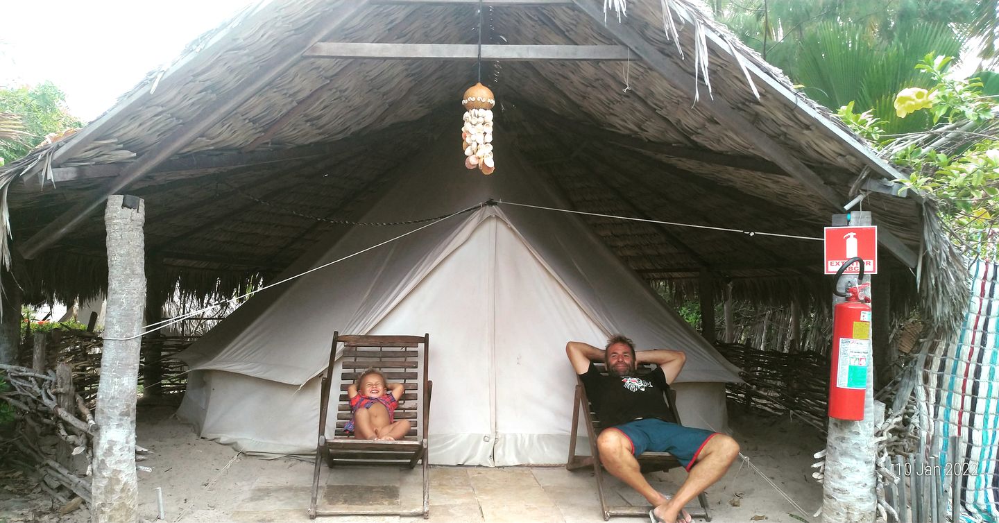 Stunning Beachfront Bell Tents for Tropical Vacation near Fortaleza, Brazil