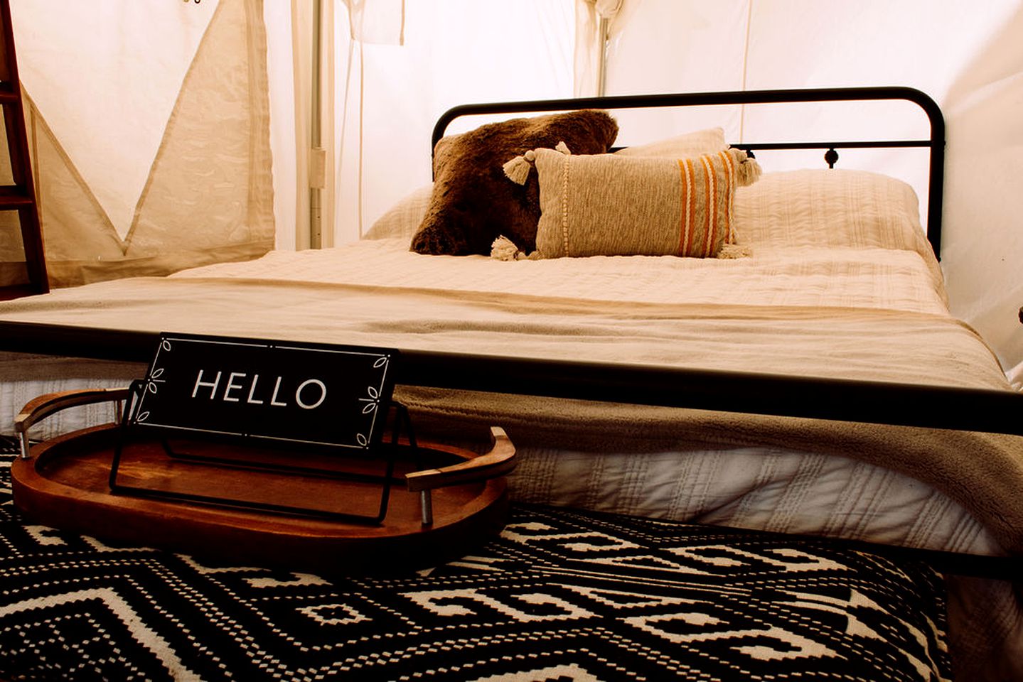 Amazing Safari Tent Rental with Fire Pit on Lake Cunningham, Omaha