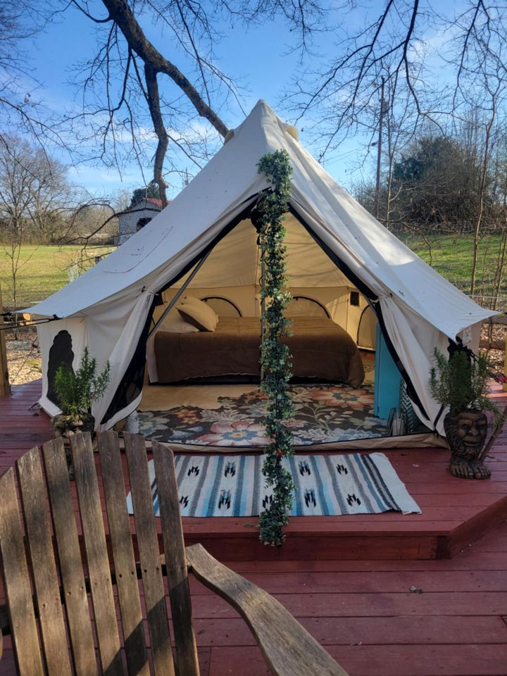 Enchanting Bell Tent near Table Rock State Park Ideal for Glamping in South Carolina