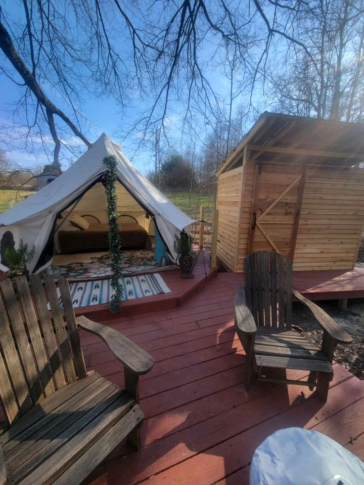 Enchanting Bell Tent near Table Rock State Park Ideal for Glamping in South Carolina