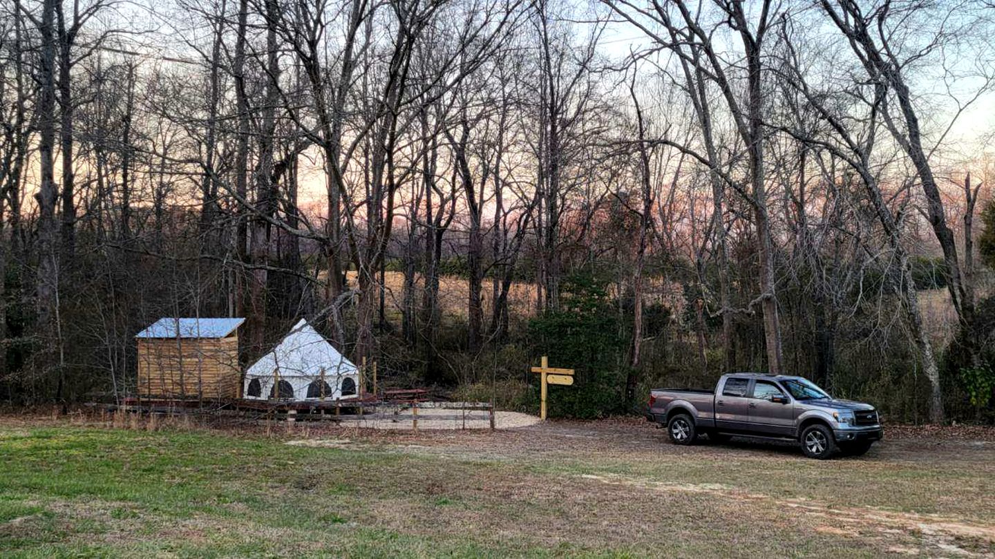 Enchanting Bell Tent near Table Rock State Park Ideal for Glamping in South Carolina