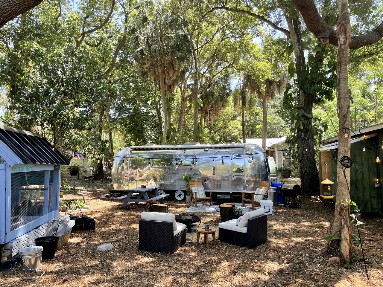 Refurbished Airstream Rental for Glamping near Tampa, Florida