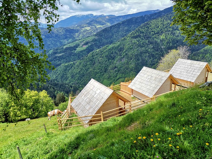 Scenic Glamping Huts with Mountain Views near Ljubno ob Savinji, Slovenia