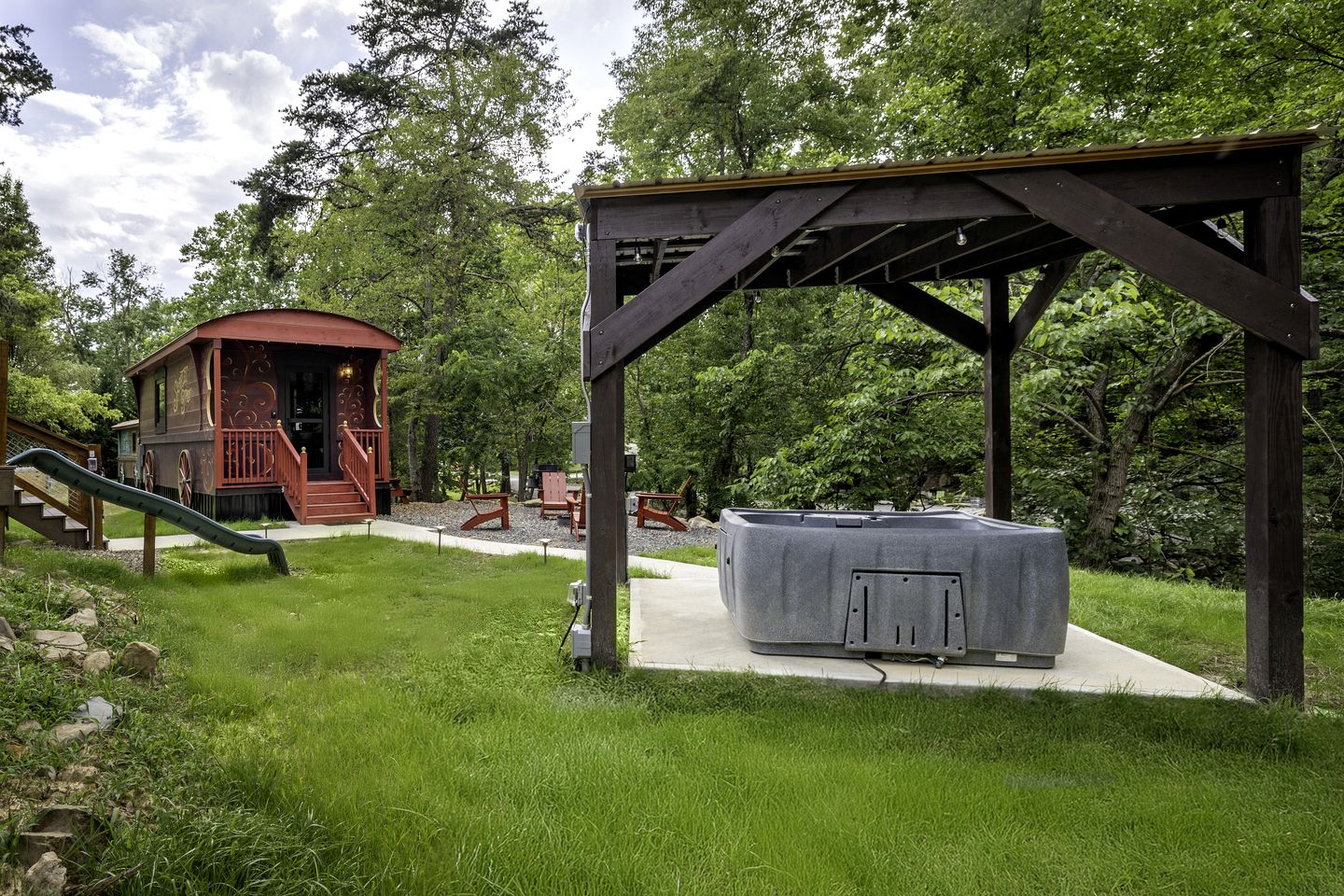 Colorful Tiny House near the Appalachian Trail in Peterstown, West Virginia