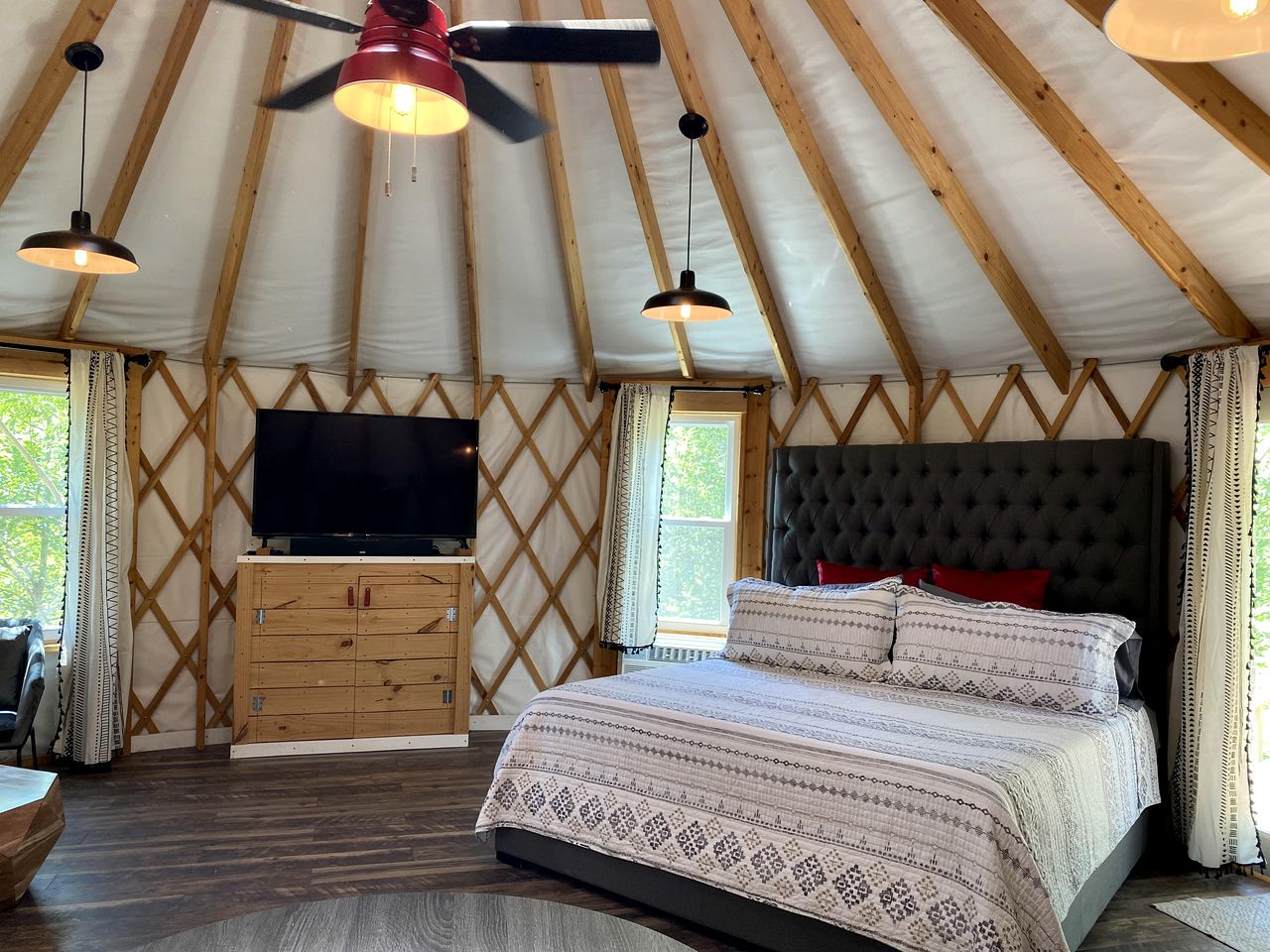 Mill Spring Glamping Yurt near Asheville, North Carolina