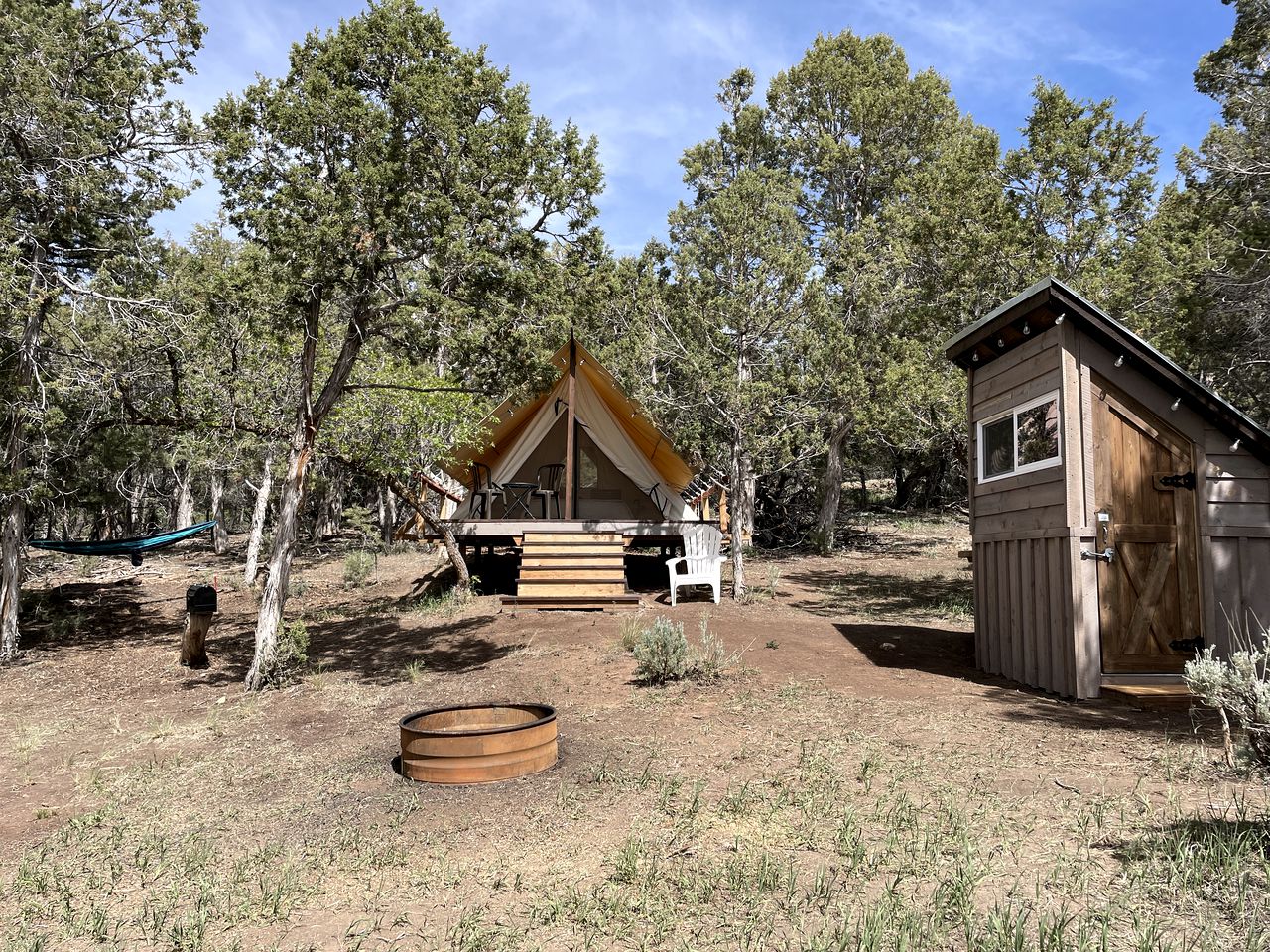 Private Comfy Tented Cabin Ideal for a Unique Escape with Backyard in Colorado