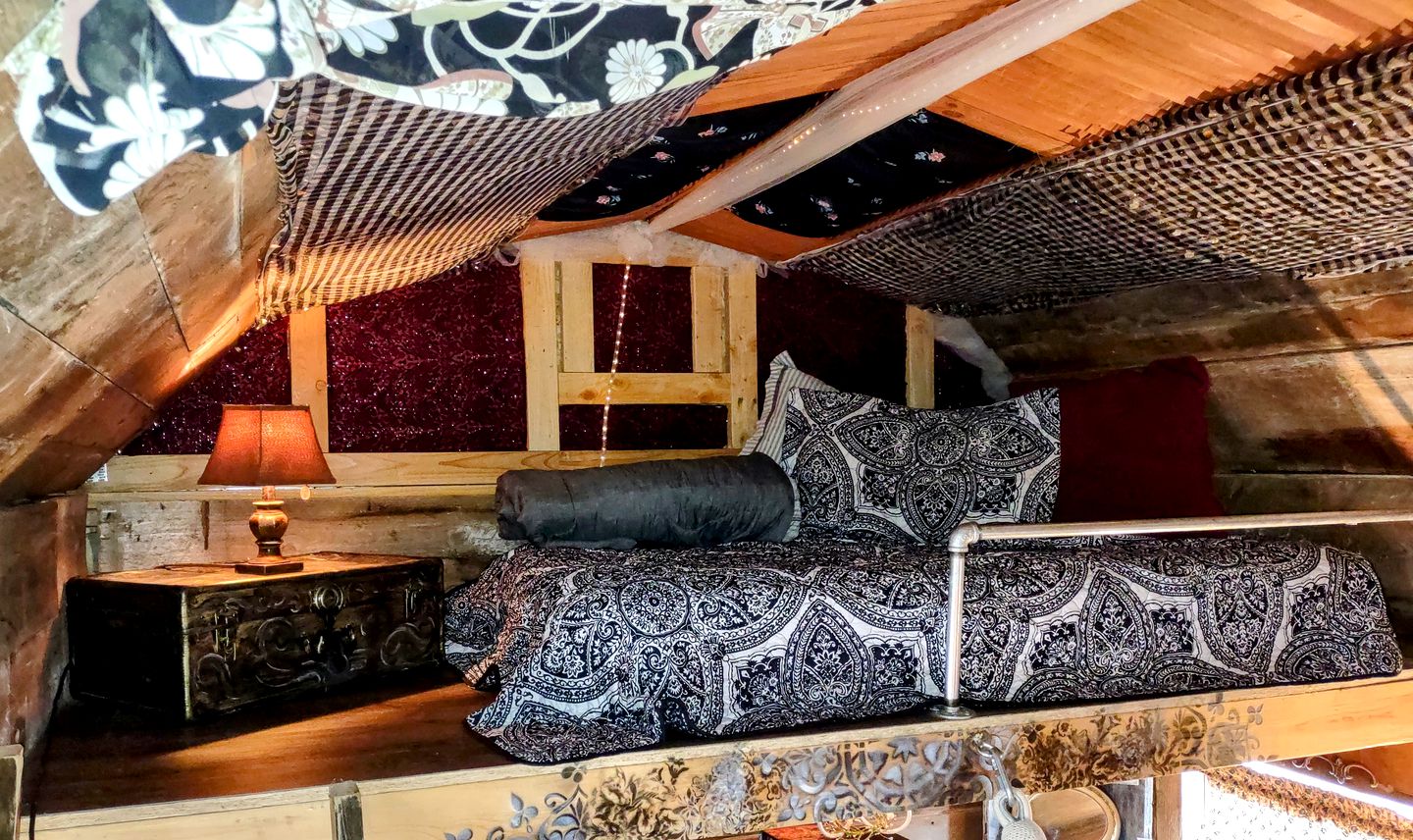 Bohemian Forest Glamping in a Tiny House near Boise, Idaho