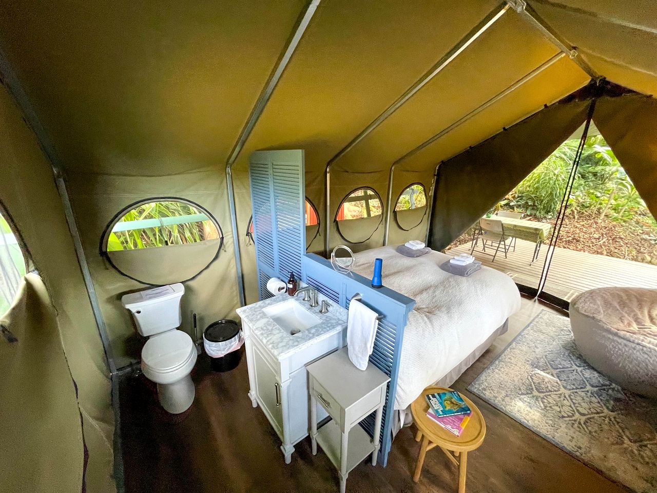 Glamping Safari Tent for Nature Escapes in Hawaii