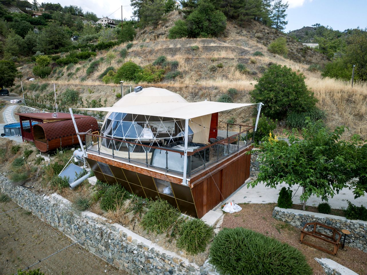 Cozy Dome Glamping Site with Private Hot Tub in Limassol, Cyprus