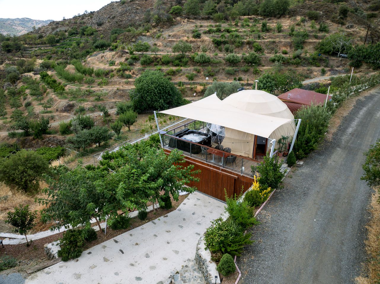 Cozy Dome Glamping Site with Private Hot Tub in Limassol, Cyprus