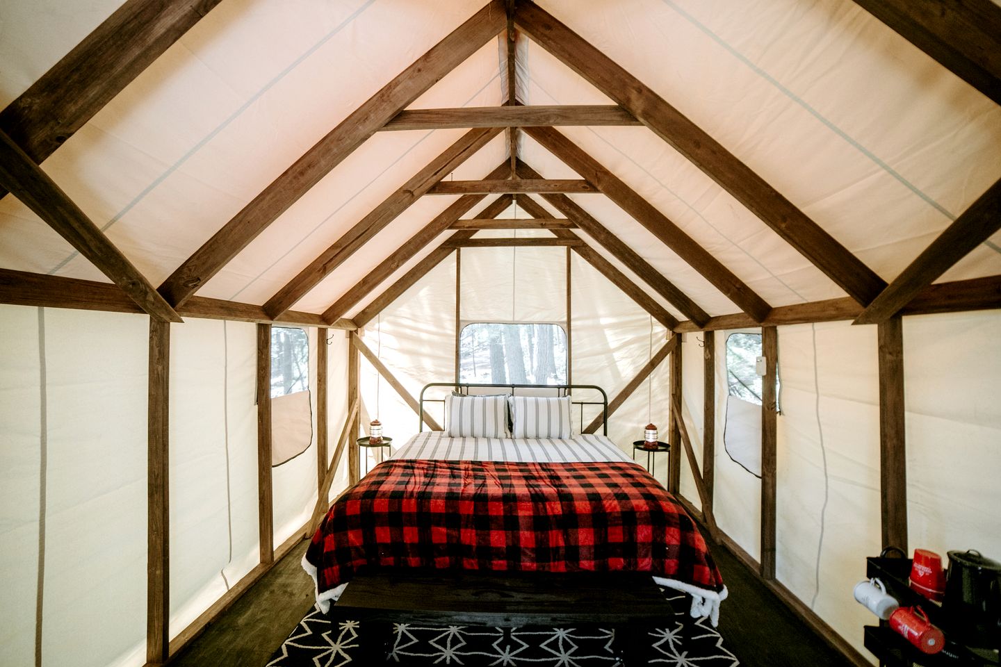 Glamping Safari Tent for Romantic Escapes to the Minnesota Forest