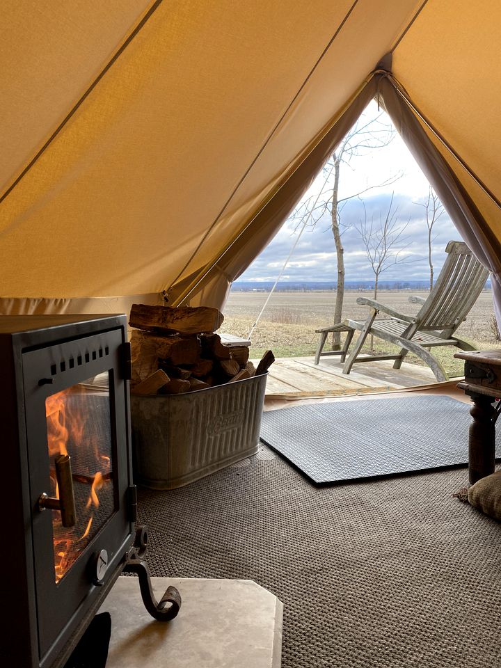 Quebec Bell Tent for Farm Glamping near the Adirondacks