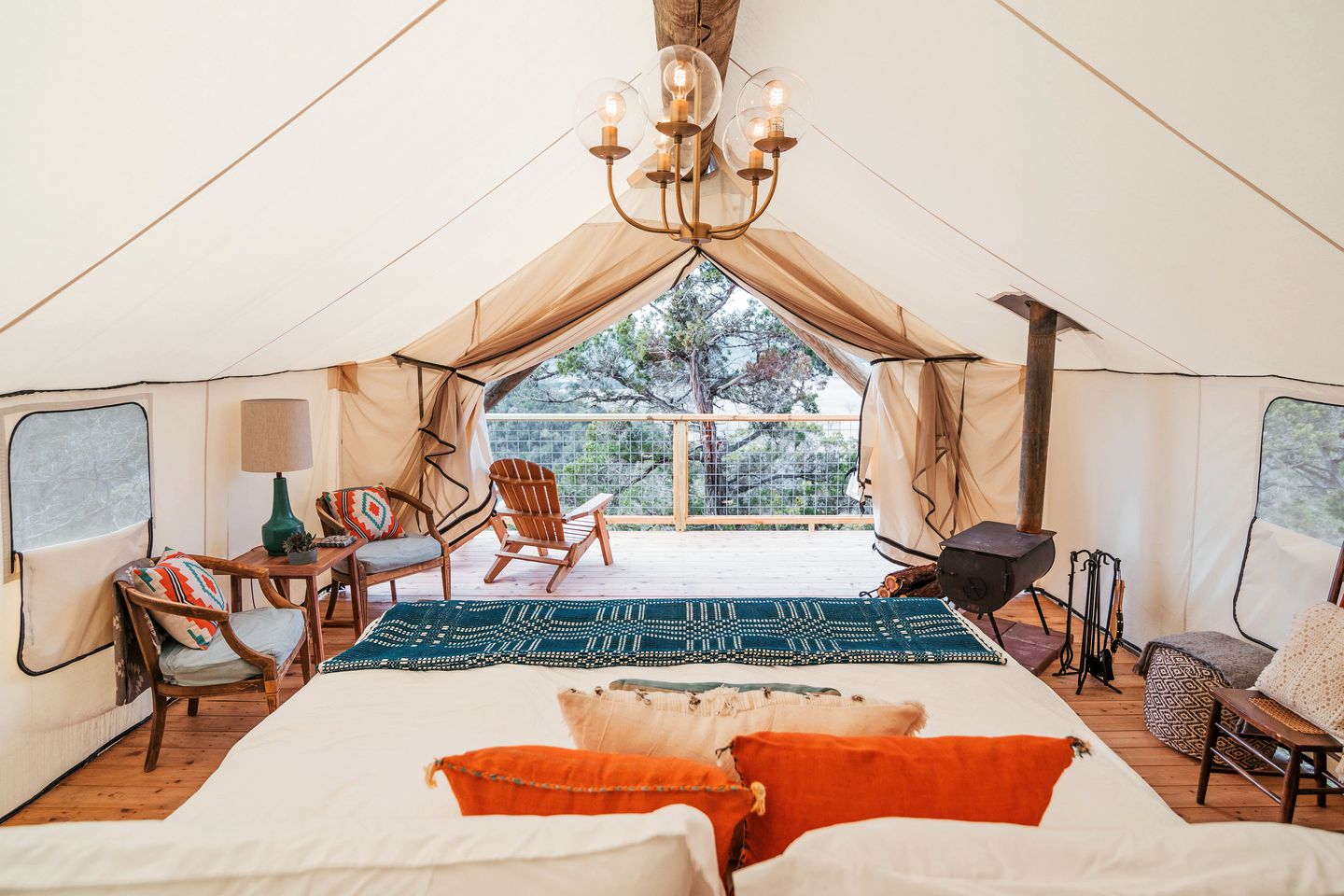 Chic Safari Tent Glamping Destination for Two in the Texas Hill Country