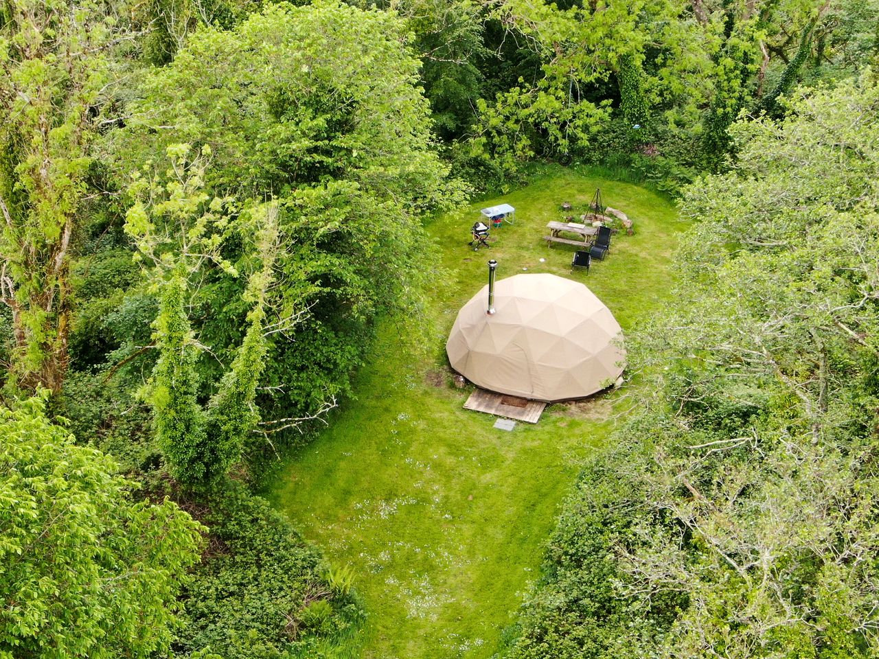 Spherical Eco-Dome in Pembrokeshire Coast National Park, Wales, UK