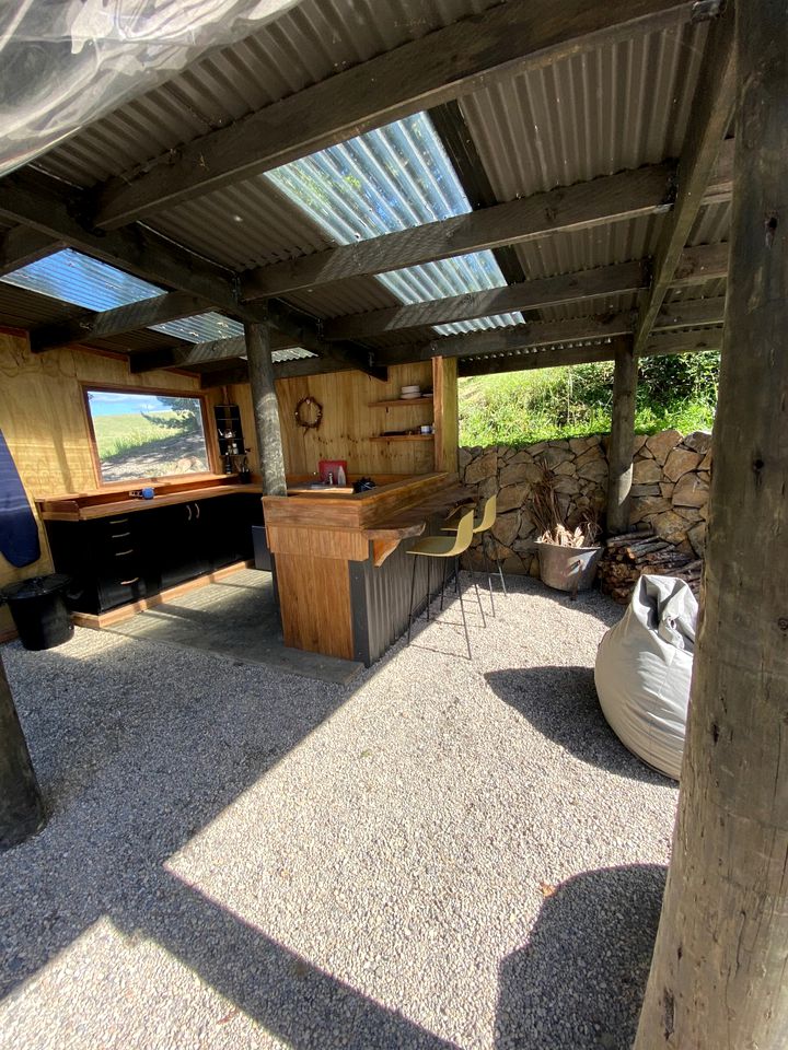 Off-Grid Bell Tent Glampsite Overlooking Creek, with Outdoor Fireplace in Waikato, New Zealand