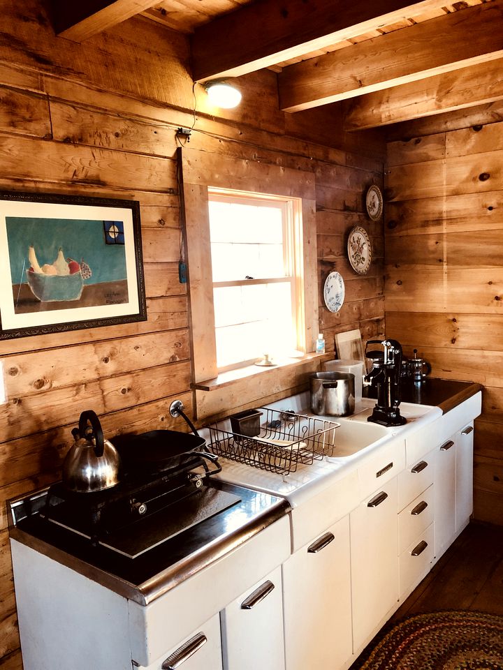 Secluded Cabin Located on a Private Island with Stunning Views of Lake Annabessacook in Monmouth, Maine
