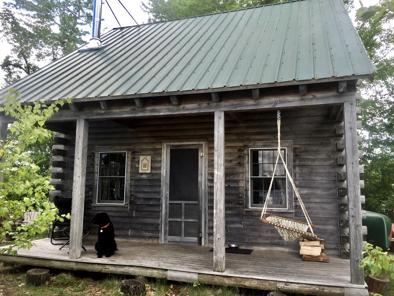 Secluded Cabin Located on a Private Island with Stunning Views of Lake Annabessacook in Monmouth, Maine
