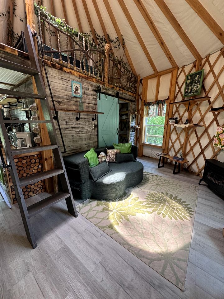 Mother Nature Glamping Getaway in a Countryside Yurt near Fancy Gap