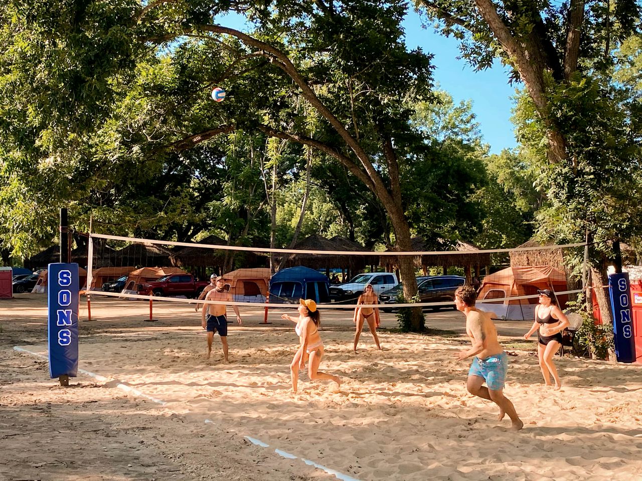 Ideal Glamping Spot for an Adventurous Family Vacation: Cool Safari Tent on the San Marcos River near Kingsbury, Texas