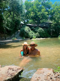 Cibolo Creek Haven: Family Glamping in a Waterfront Cabin Oasis photo 2