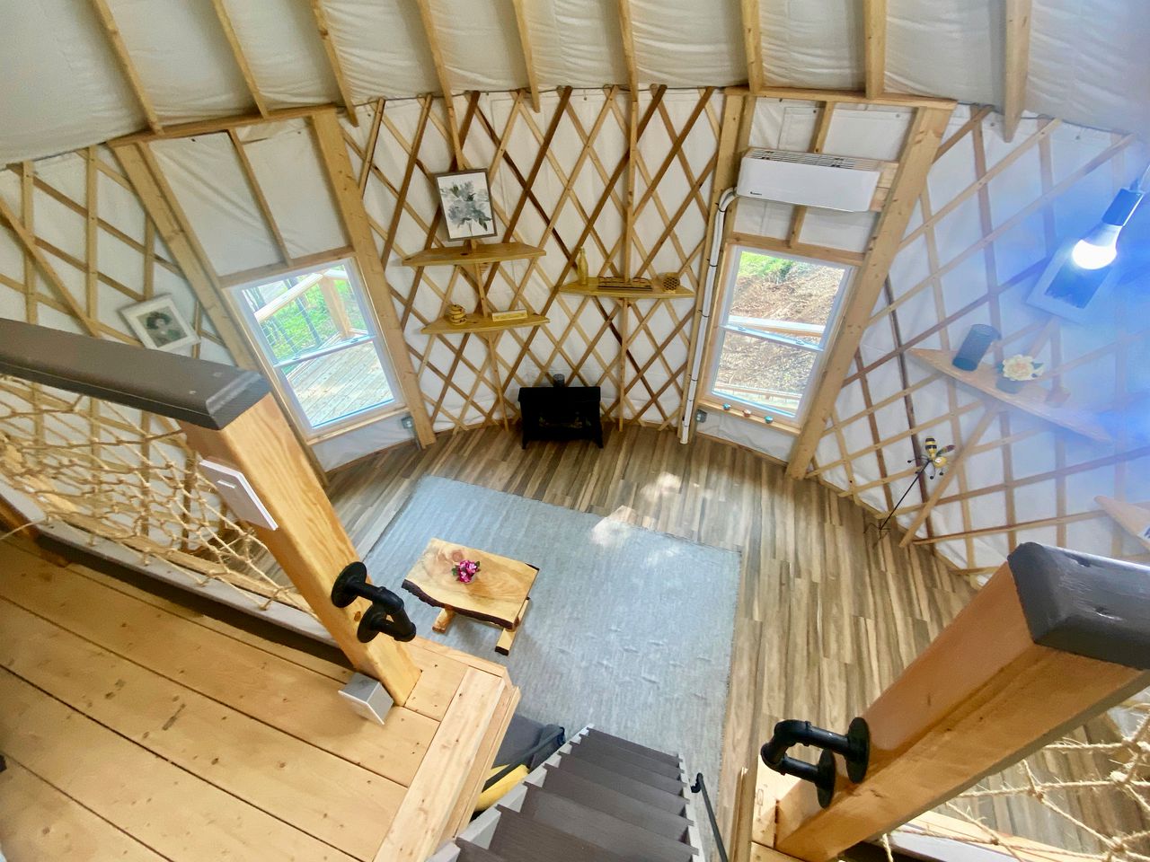 Delightful Lofted Yurt Beautifully Design with Jacuzzi and Private Deck in Virginia