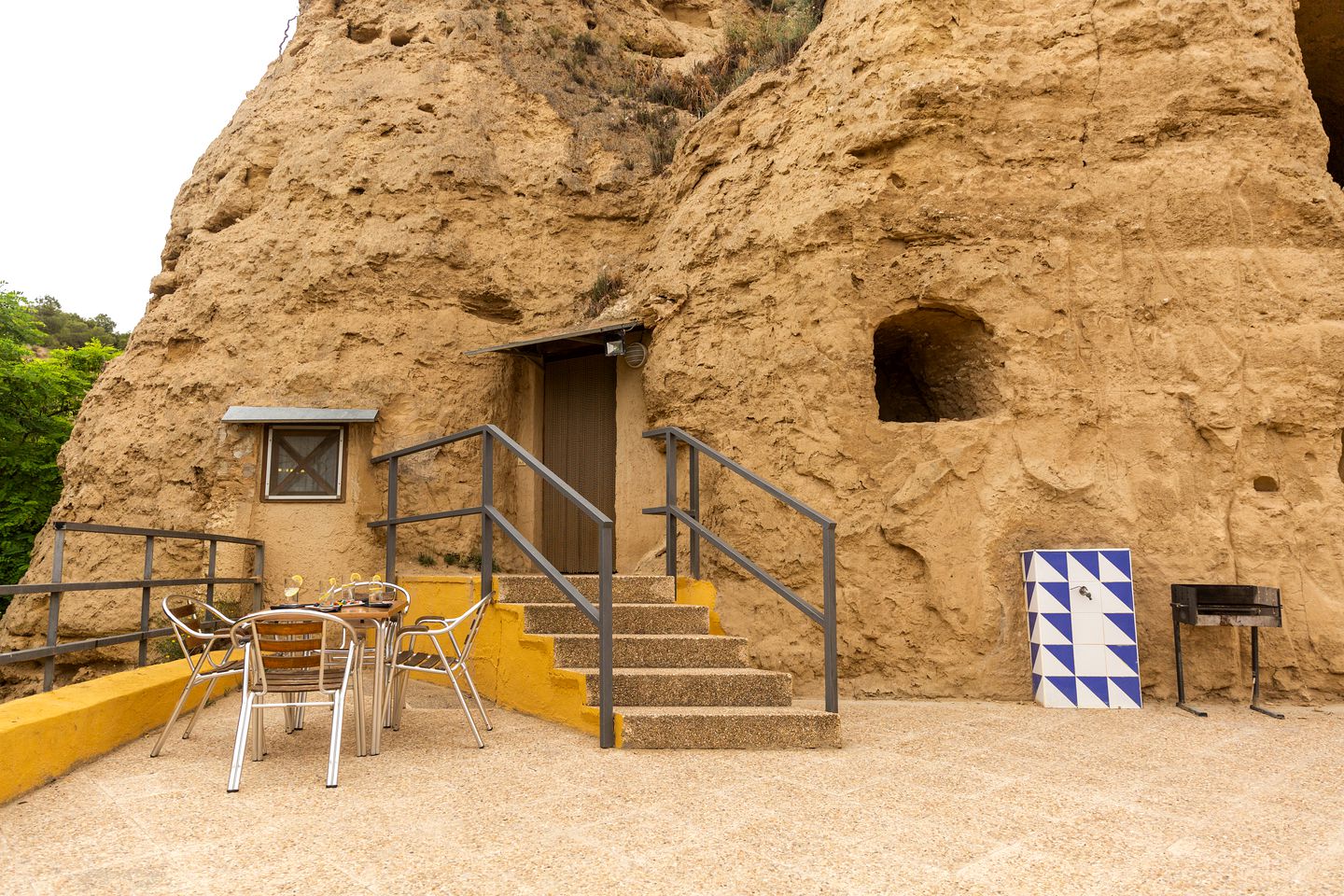 Remodeled Desert Caves at the Foot of a National Park near Zaragoza, Spain