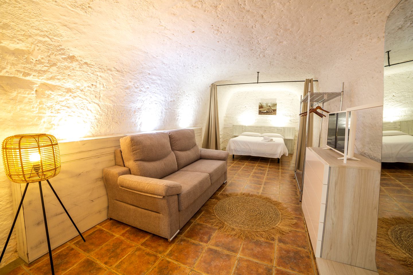 Remodeled Desert Caves at the Foot of a National Park near Zaragoza, Spain