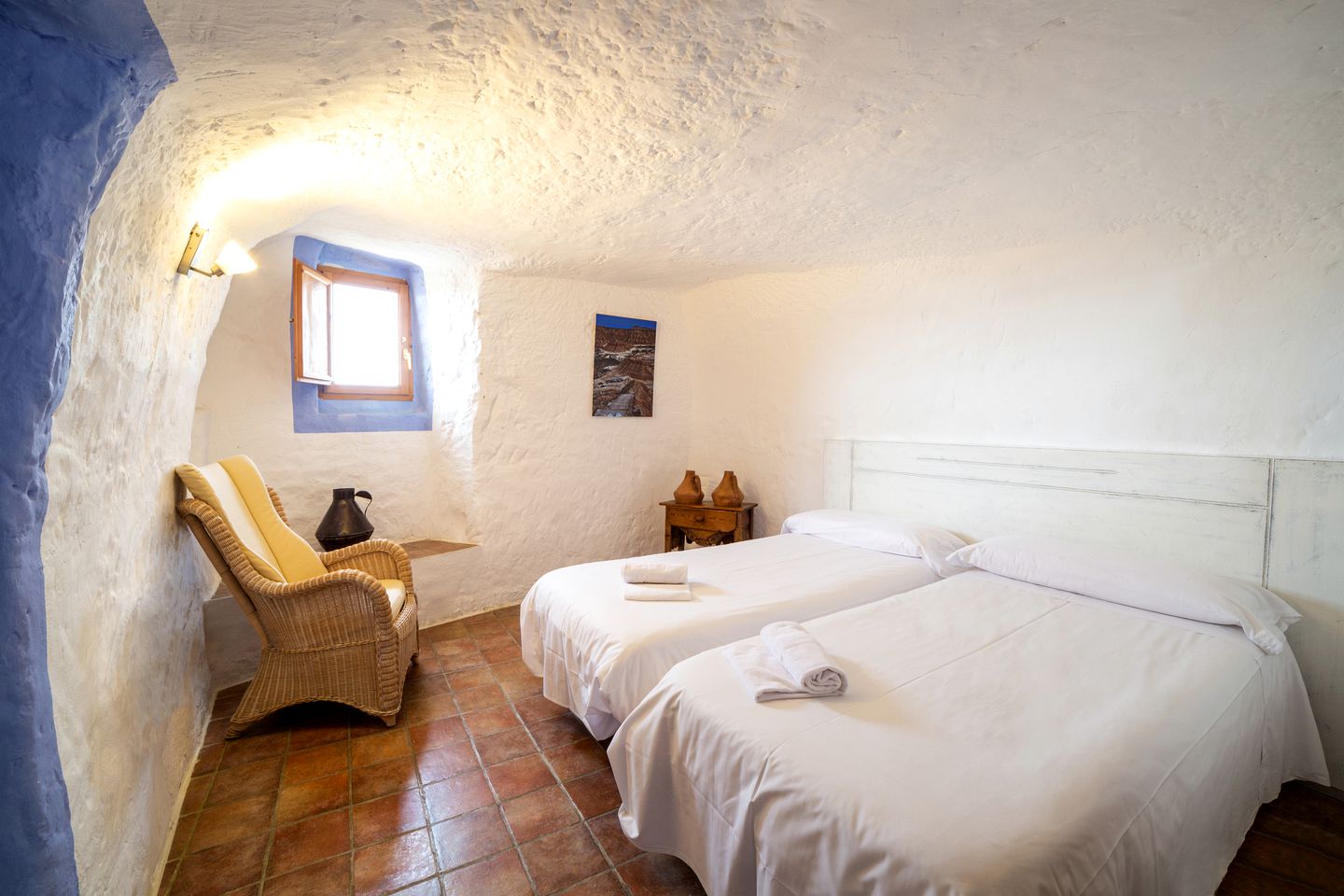 Remodeled Desert Caves at the Foot of a National Park near Zaragoza, Spain