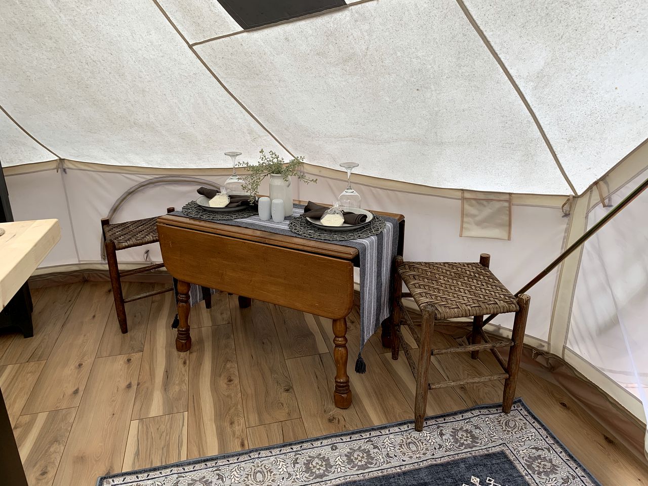 A Truly Glamping Experience in this Beautiful Tent in Victor, West Virginia