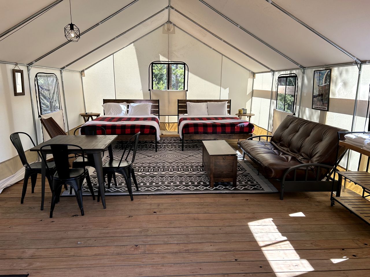Colorado Glamping in Granby, in this Fully-Equipped Safari Tent Rental