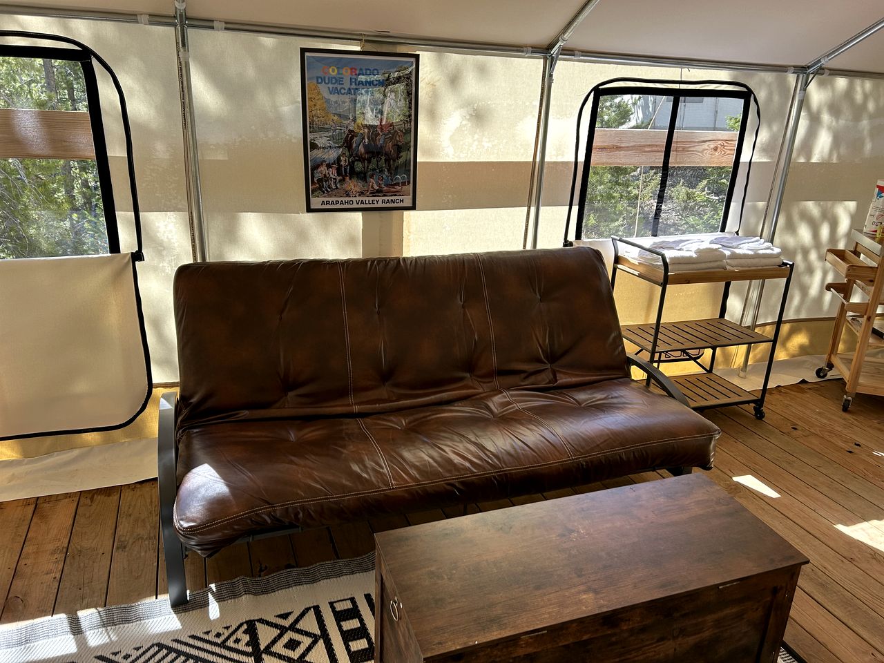 Colorado Glamping in Granby, in this Fully-Equipped Safari Tent Rental