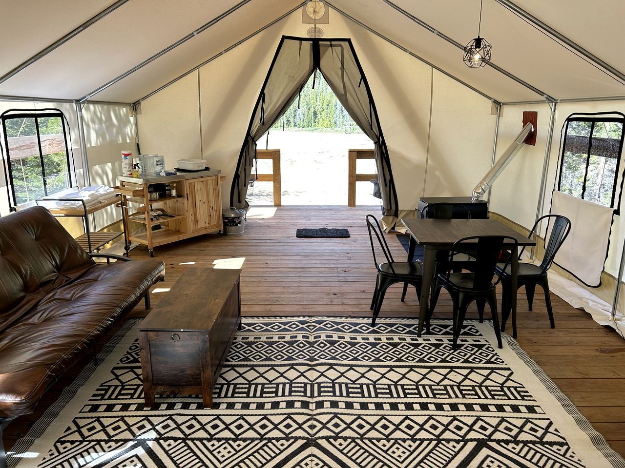 Colorado Glamping in Granby, in this Fully-Equipped Safari Tent Rental