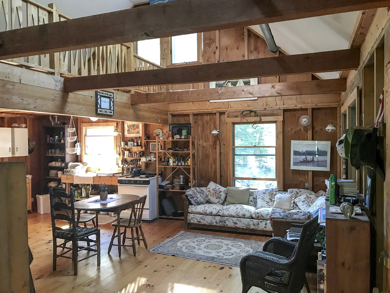 Lakefront Log Cabin Rental Overlooking the East Shore of Muscongus Pond