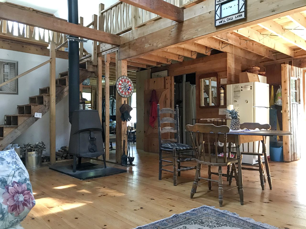 Lakefront Log Cabin Rental Overlooking the East Shore of Muscongus Pond