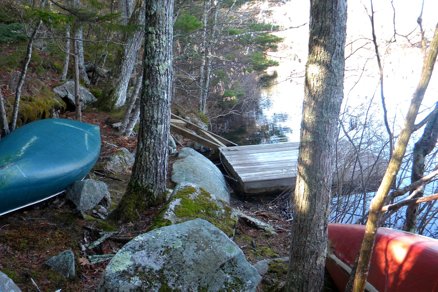 Lakefront Log Cabin Rental Overlooking the East Shore of Muscongus Pond