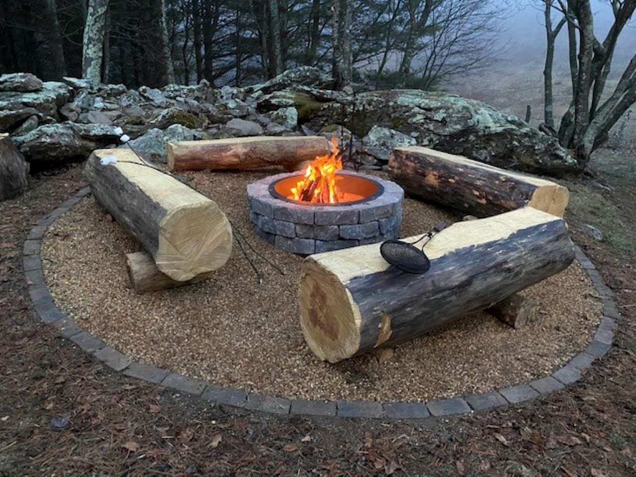 Rustic Log Cabin with Spectacular Mountain Vistas in Piedmont Region, Virginia
