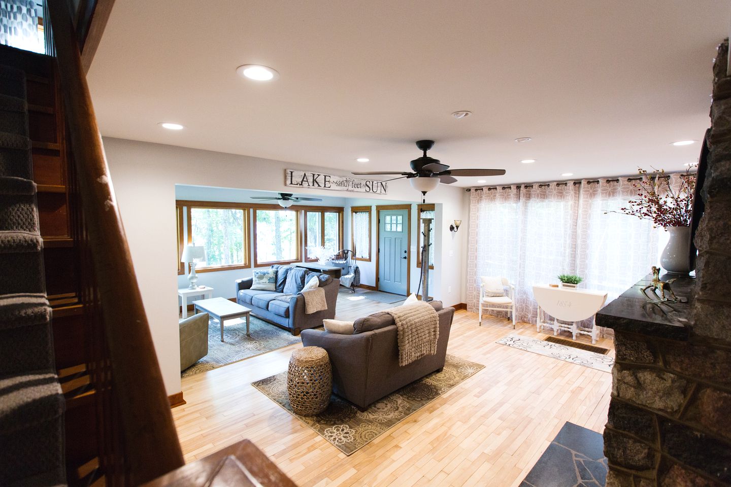 Beautiful Lakeside Cabin with a Stone Fireplace near Cornucopia, Wisconsin