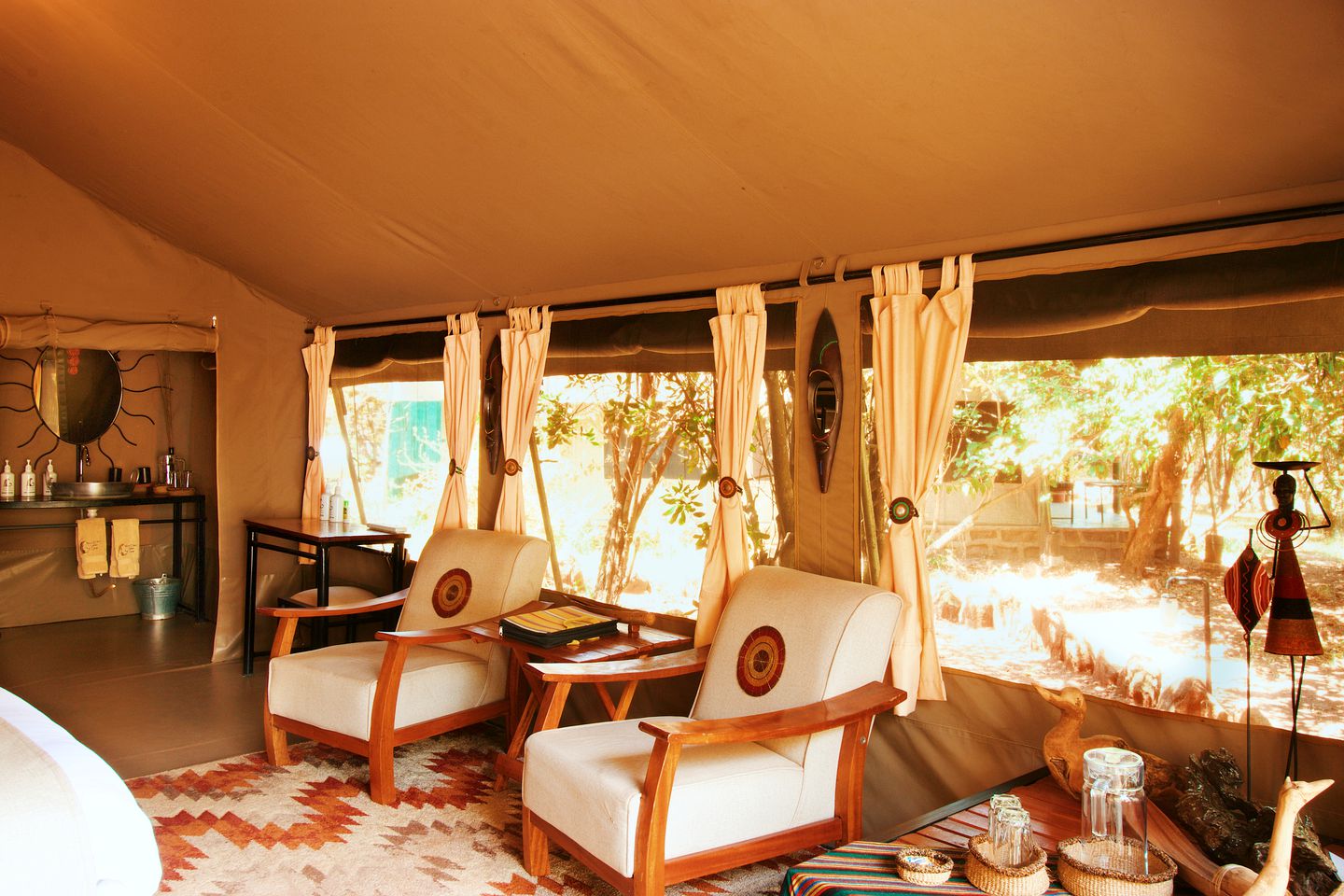 Traditional Luxury Tents on Large Game Reserve in Kenya