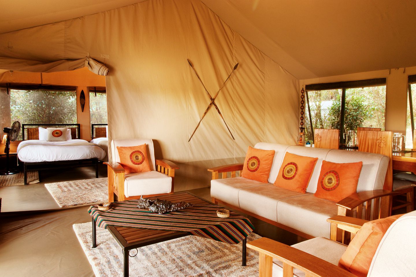 Traditional Luxury Tents on Large Game Reserve in Kenya