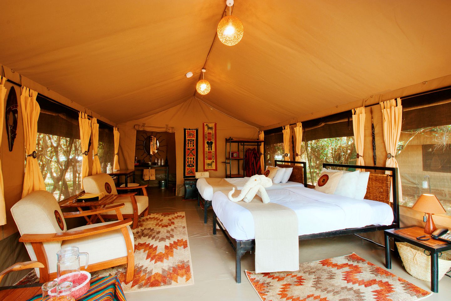 Traditional Luxury Tents on Large Game Reserve in Kenya