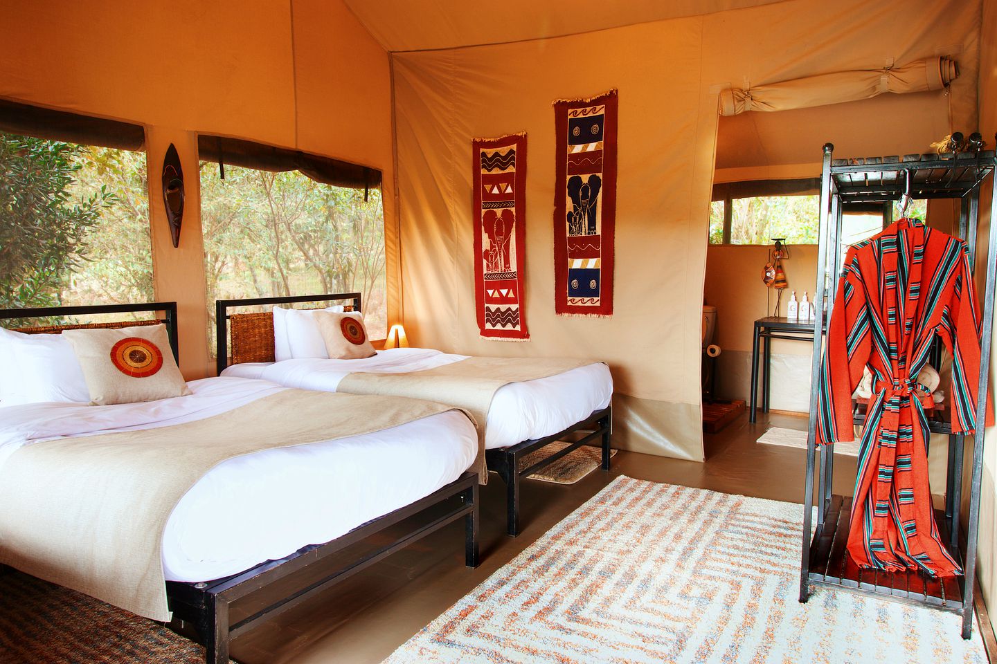 Traditional Luxury Tents on Large Game Reserve in Kenya
