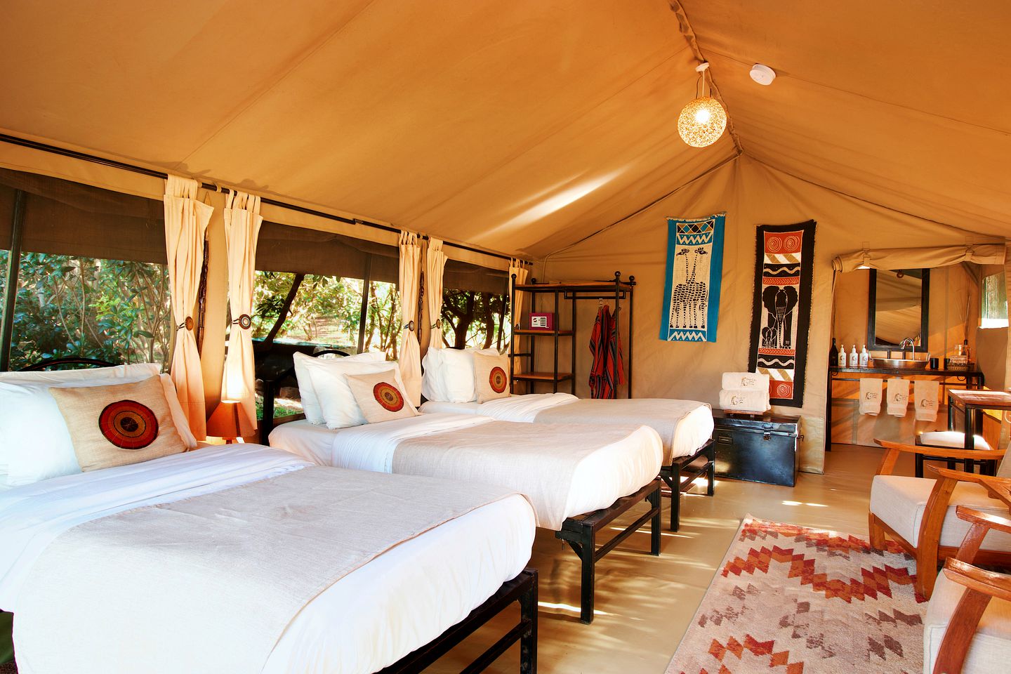 Traditional Luxury Tents on Large Game Reserve in Kenya