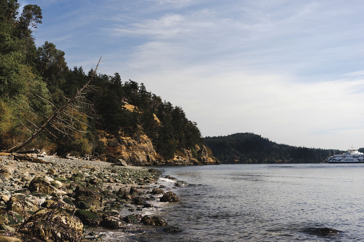 Log Cabin Rental with Sublime Views of the Water on Galiano Island in British Columbia