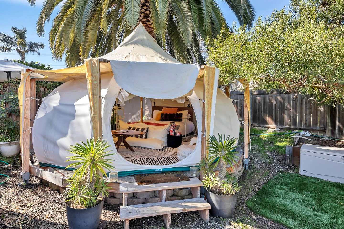 Romantic Bell Tent Rental and Micro House near Carlsbad, California