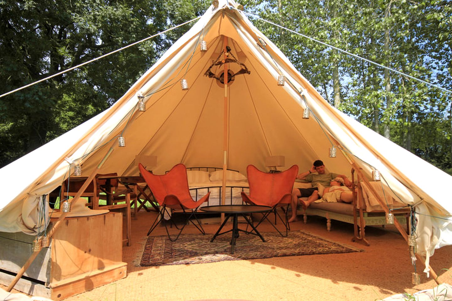 Rustic Bell Tent Rental on a Farm in Leicestershire, England