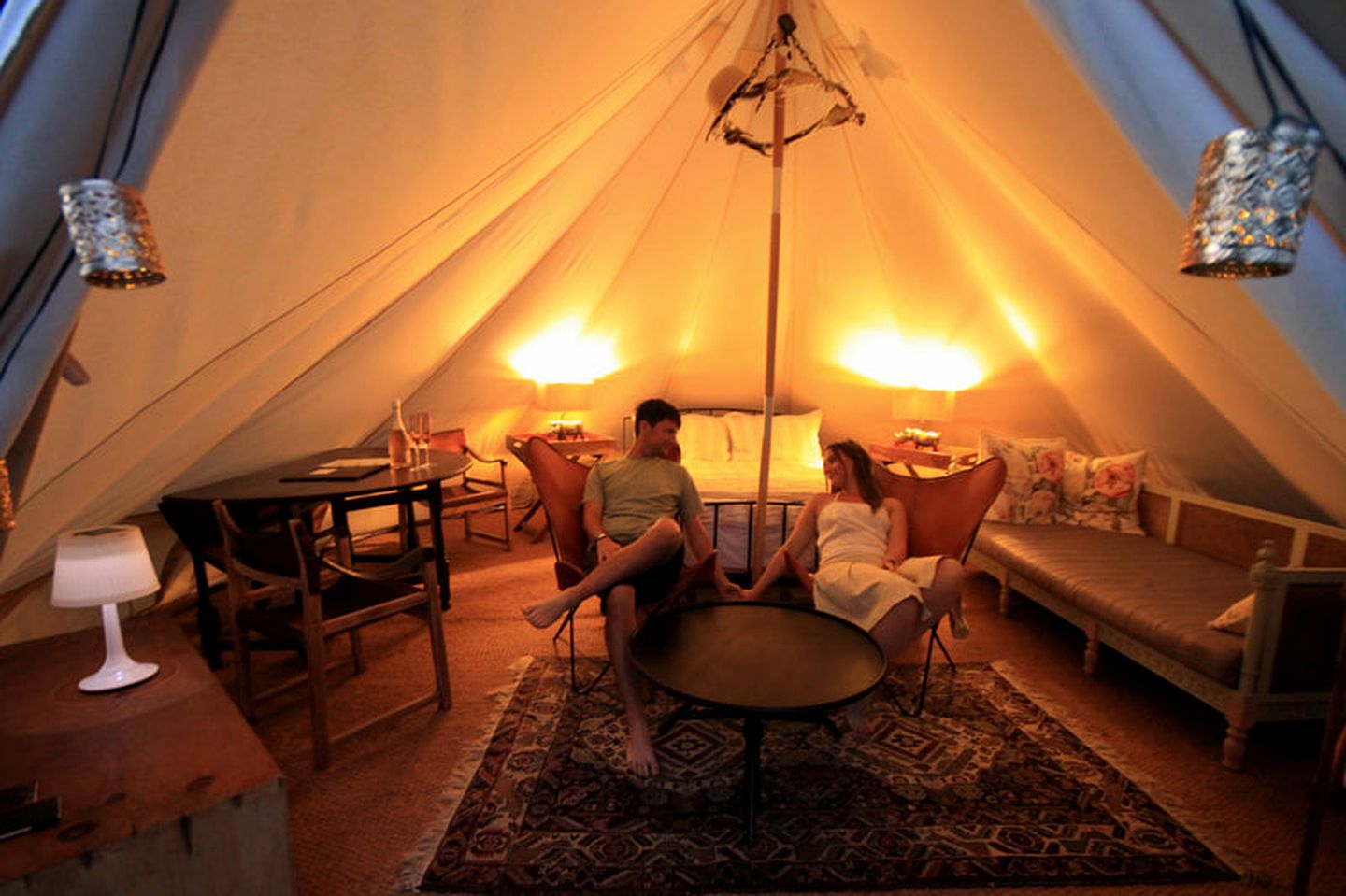 Rustic Bell Tent Rental on a Farm in Leicestershire, England