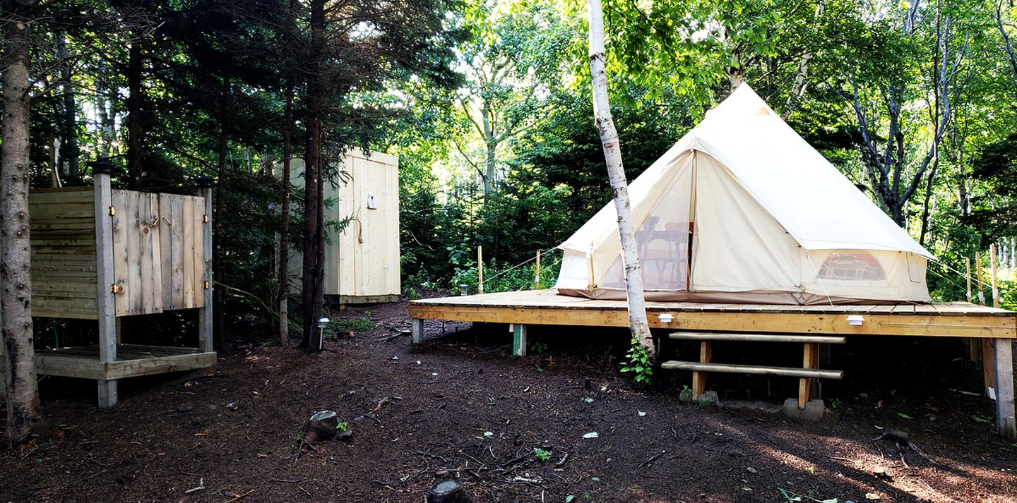 Wonderful Glamping Experience in the Woods of Pleasant Bay in Nova Scotia