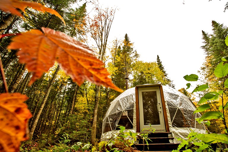 This dome rental is great for glamping in Quebec